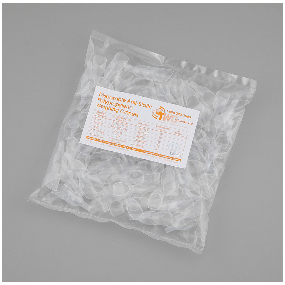 プラスチック秤量皿ロート 帯電防止タイプ 1/0.5mL 96個入　ASWFXS 1箱(96個入)