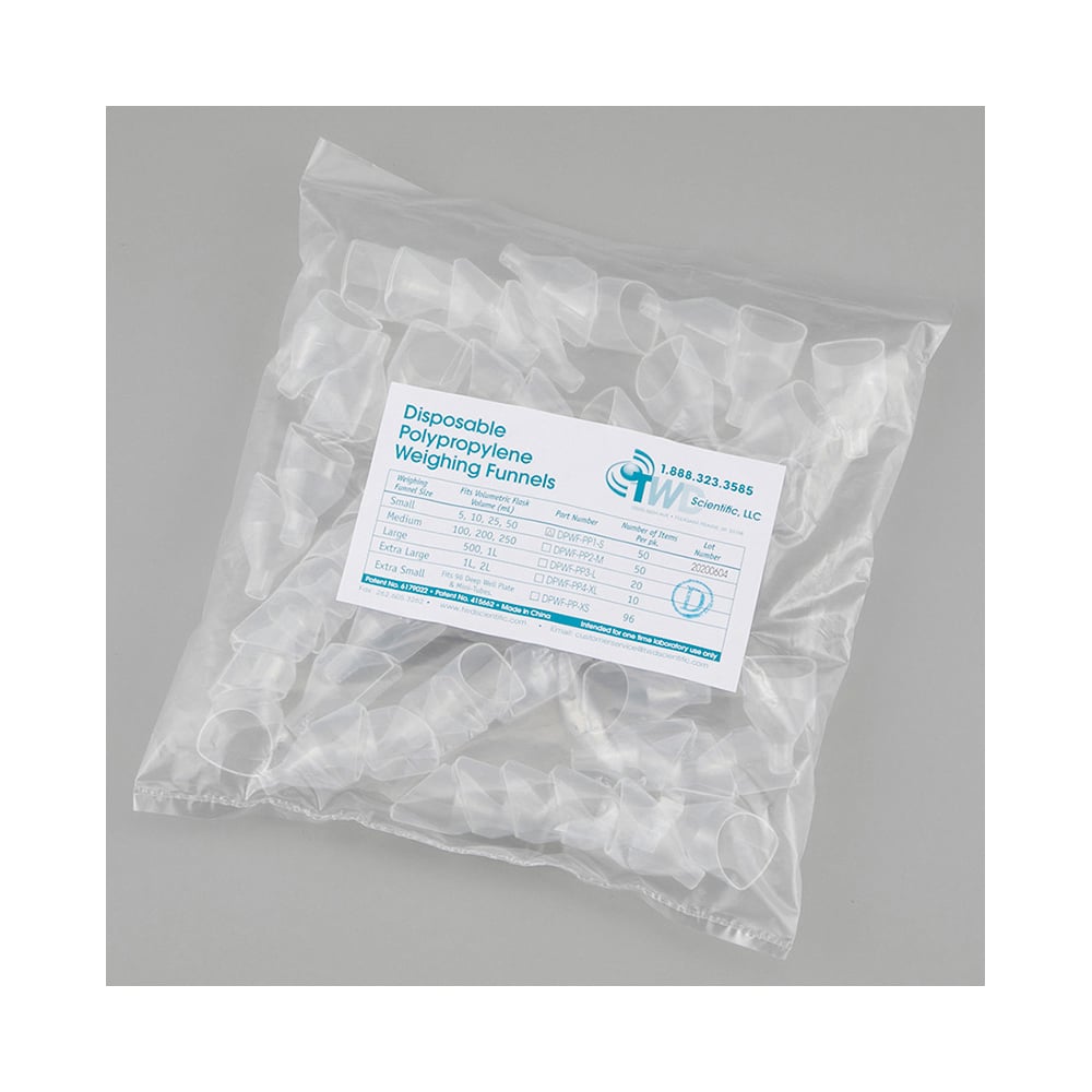プラスチック秤量皿ロート ノーマルタイプ 2/2mL 50個入　DPWF-PP1-S 1箱(50個入)