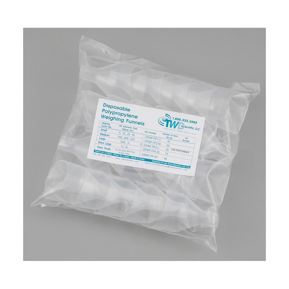 プラスチック秤量皿ロート ノーマルタイプ 20/10mL 20個入　DPWF-PP3-L 1箱(20個入)