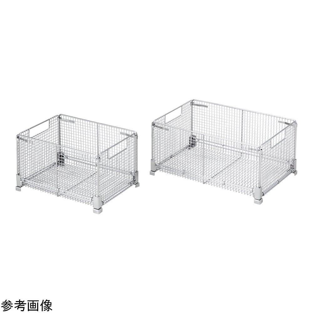 折りたたみステンレスバスケット 450×300×216mm　OB-2 1個