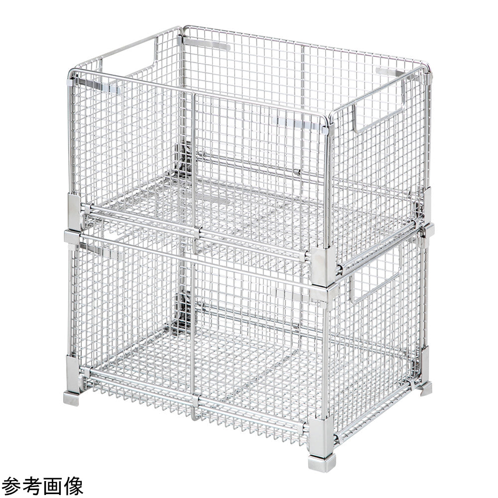 折りたたみステンレスバスケット 450×300×216mm　OB-2 1個