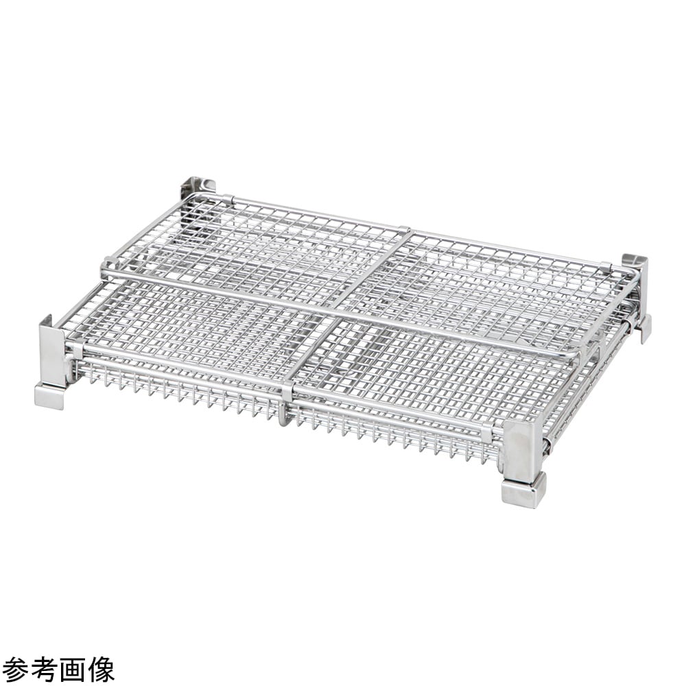 折りたたみステンレスバスケット 450×300×216mm　OB-2 1個