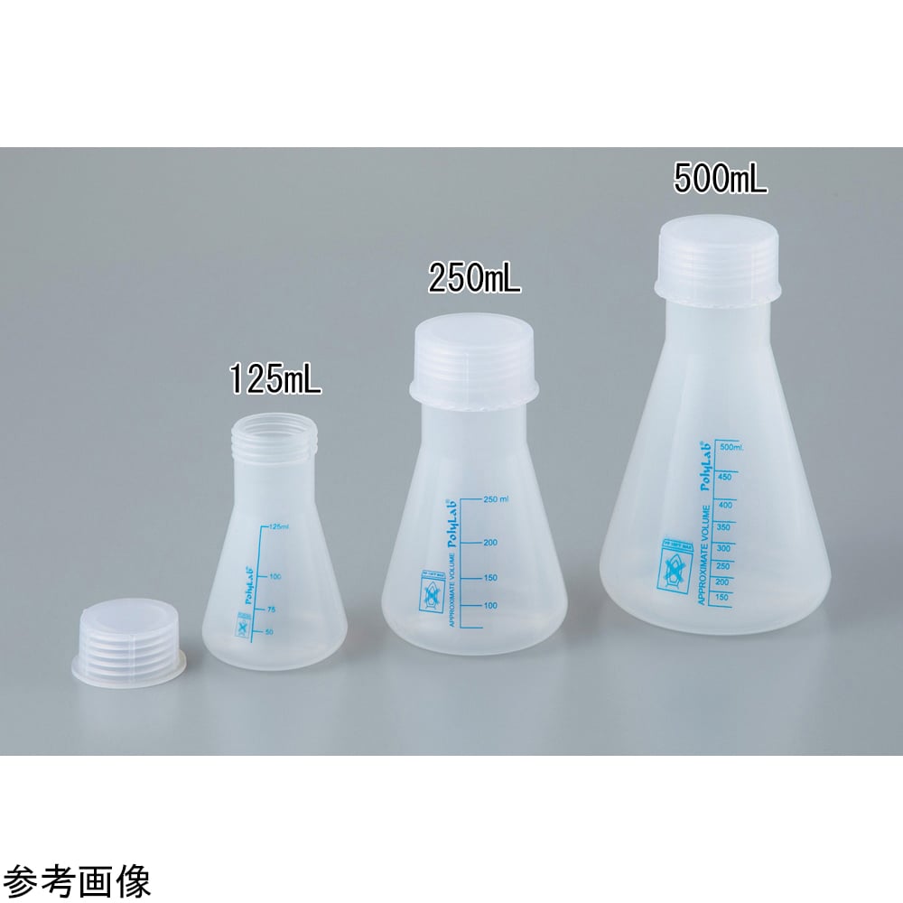 プラスチックフラスコ（スクリューキャップ付）250mL　38102 1個
