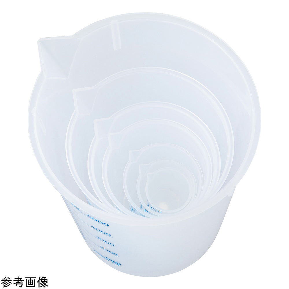 プラスチックビーカー（青目盛付き・PP製）1000mL　11155 1個