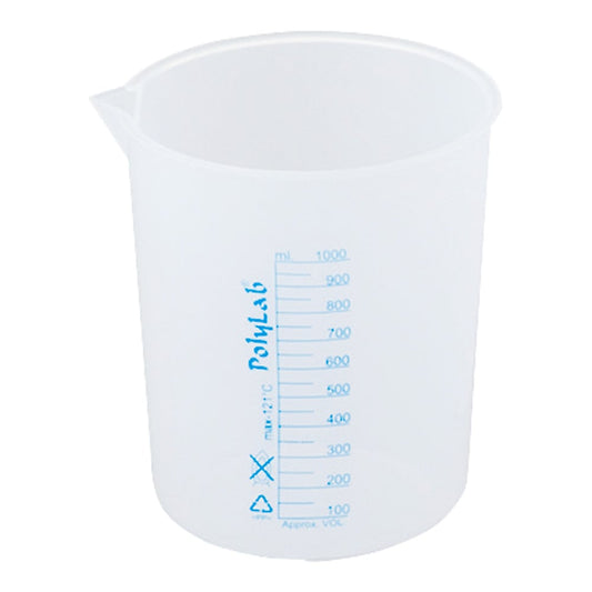Plastic beaker (with blue graduations, made of PP) 1000mL 11155 1pc
