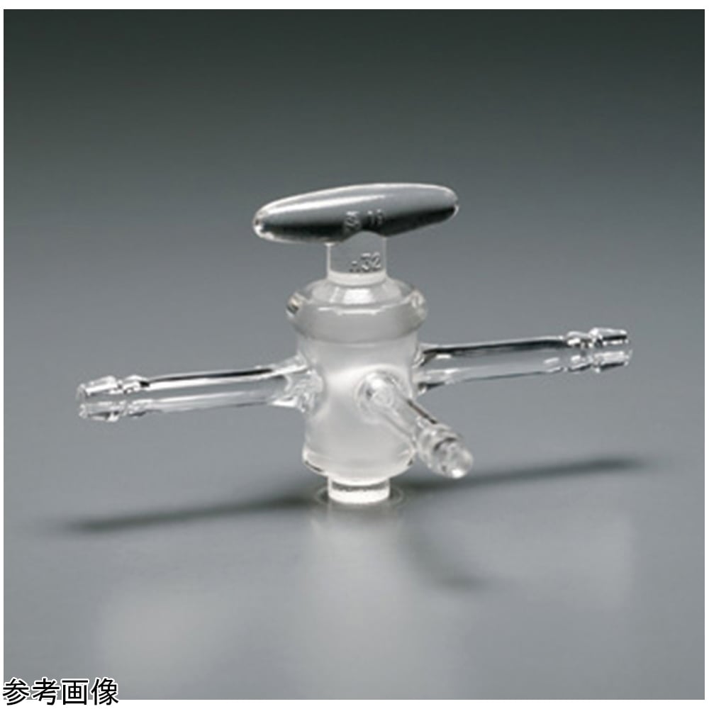 Three-way cock (rubber stopper type) 19/38 φ10mm CL0461-03-10 1 piece