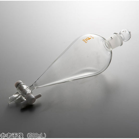 スキーブ形分液ロート（短足タイプ）テフロンコック 200mL　CL0533-03-10 1個