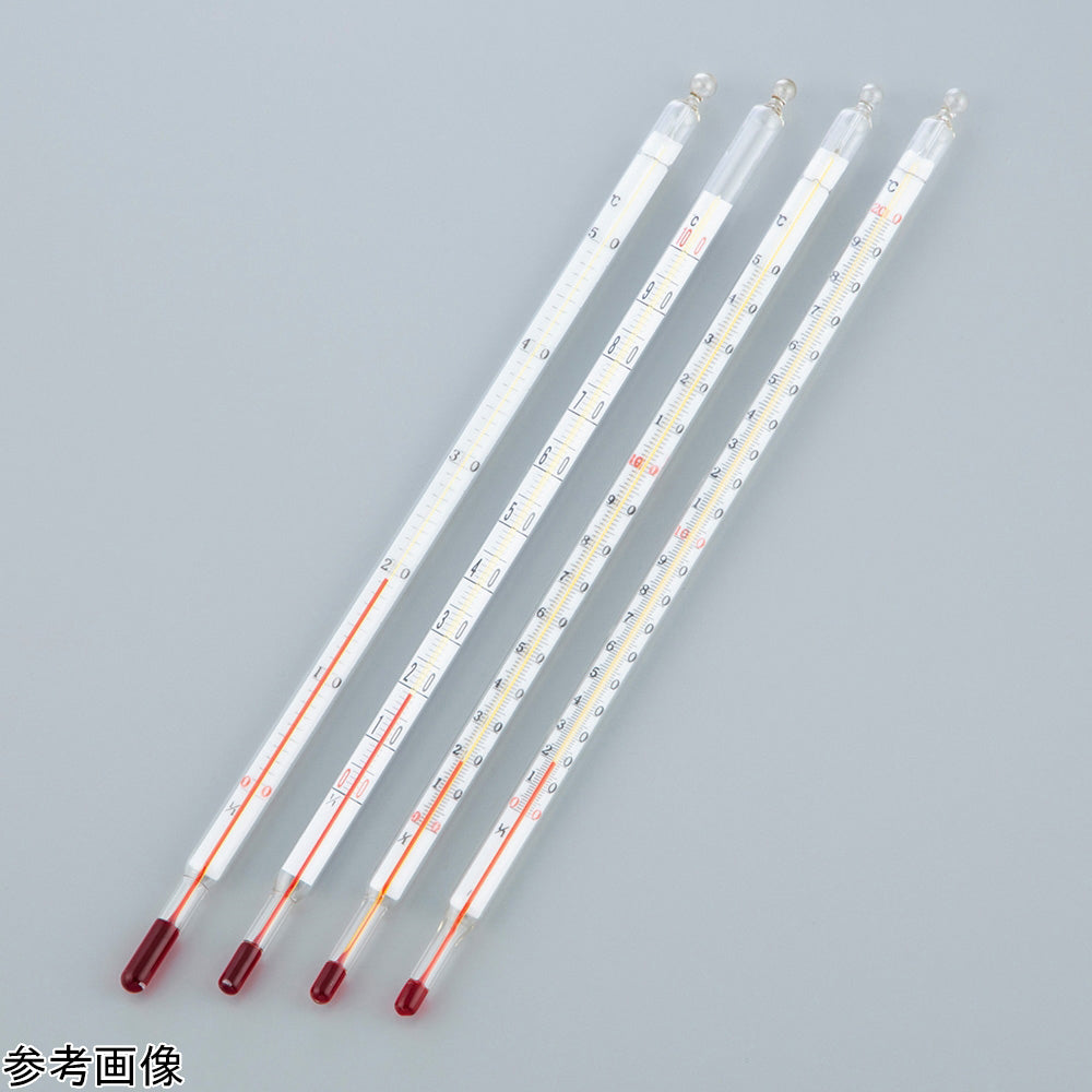 赤液二重管温度計 0～100℃　JC-2002 1個