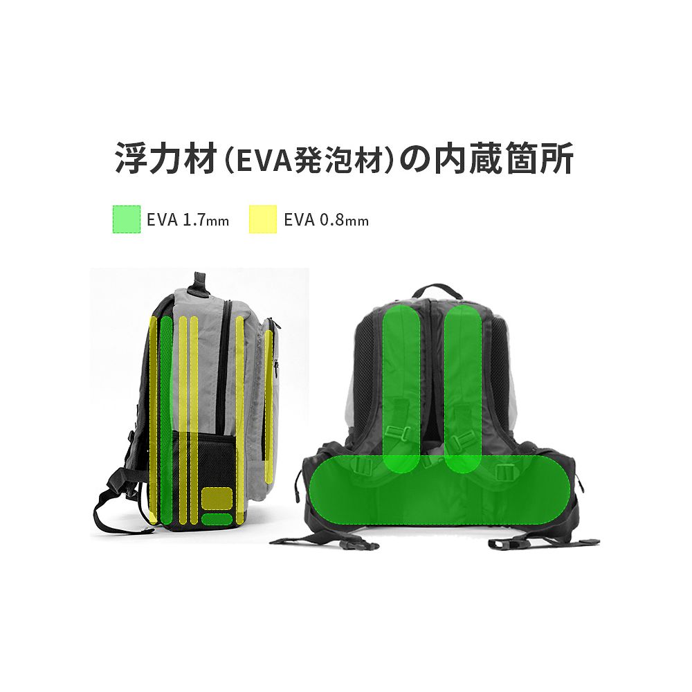 水に浮かぶリュックサック 赤　3R70 1個