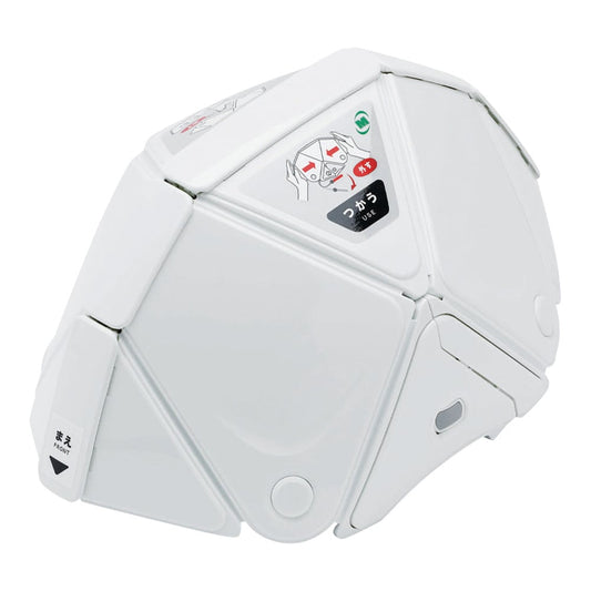 折りたたみ防災ヘルメット フラットメット2 ホワイト　TSC-10N-Flatmet2 1個