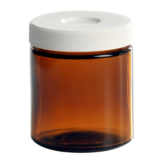 Septum-equipped bottle, wide mouth, 110mL, level 2, brown, 24 bottles, 2124-S004, 1 box (24 bottles)