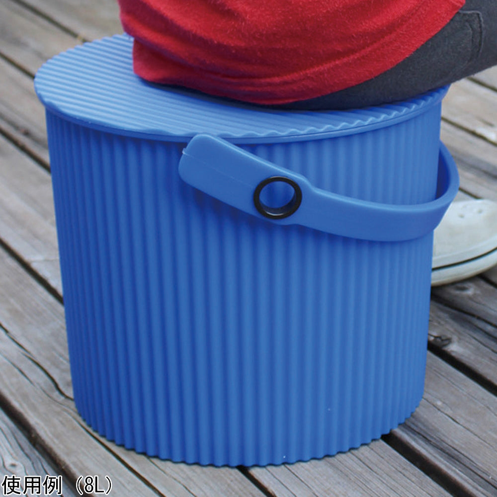 カラーバケット 801（フタ付き）　BL 8L　216629 1個