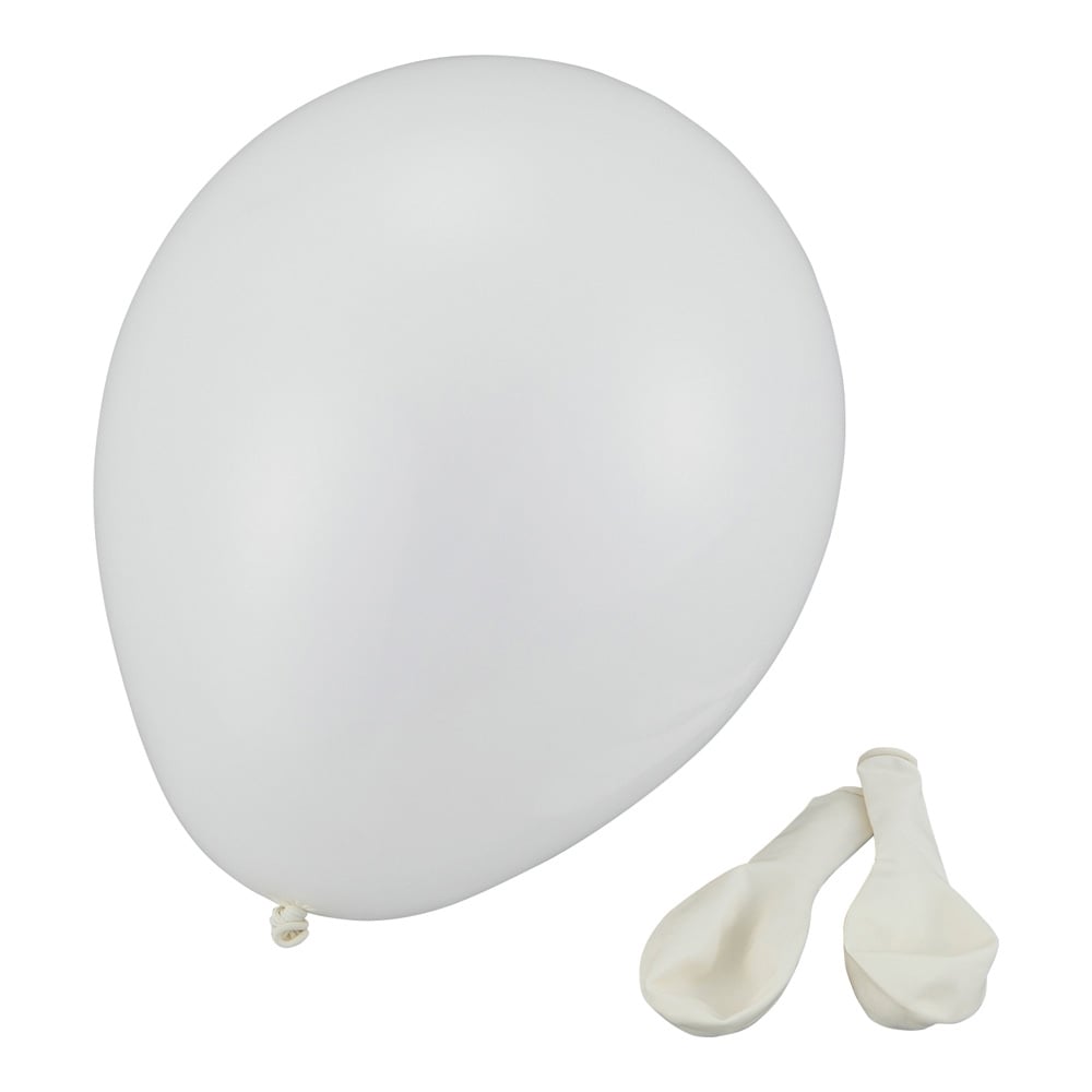 White balloons, 100 pieces, 1 bag (100 pieces)