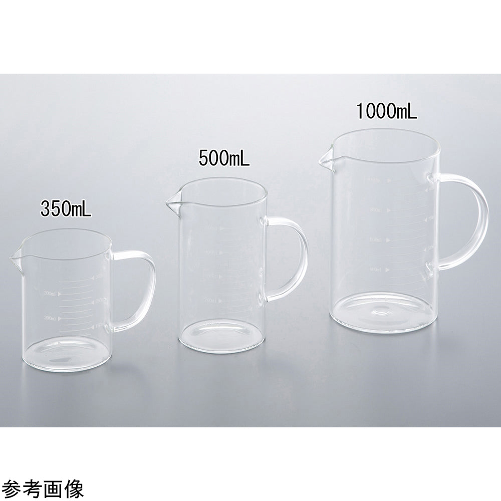ガラス手付きビーカー 350mL　BH035 1個