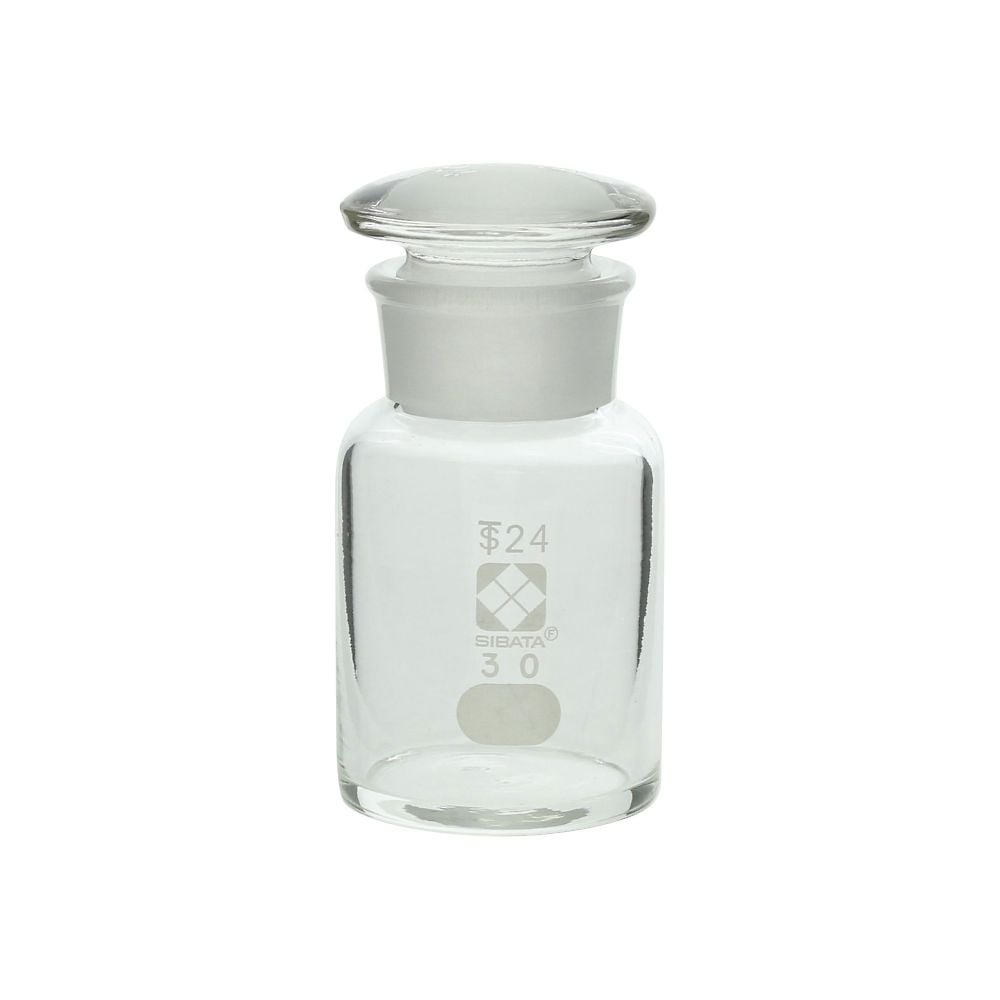 Common wide-mouthed reagent bottle, white, 30mL, 1 bottle