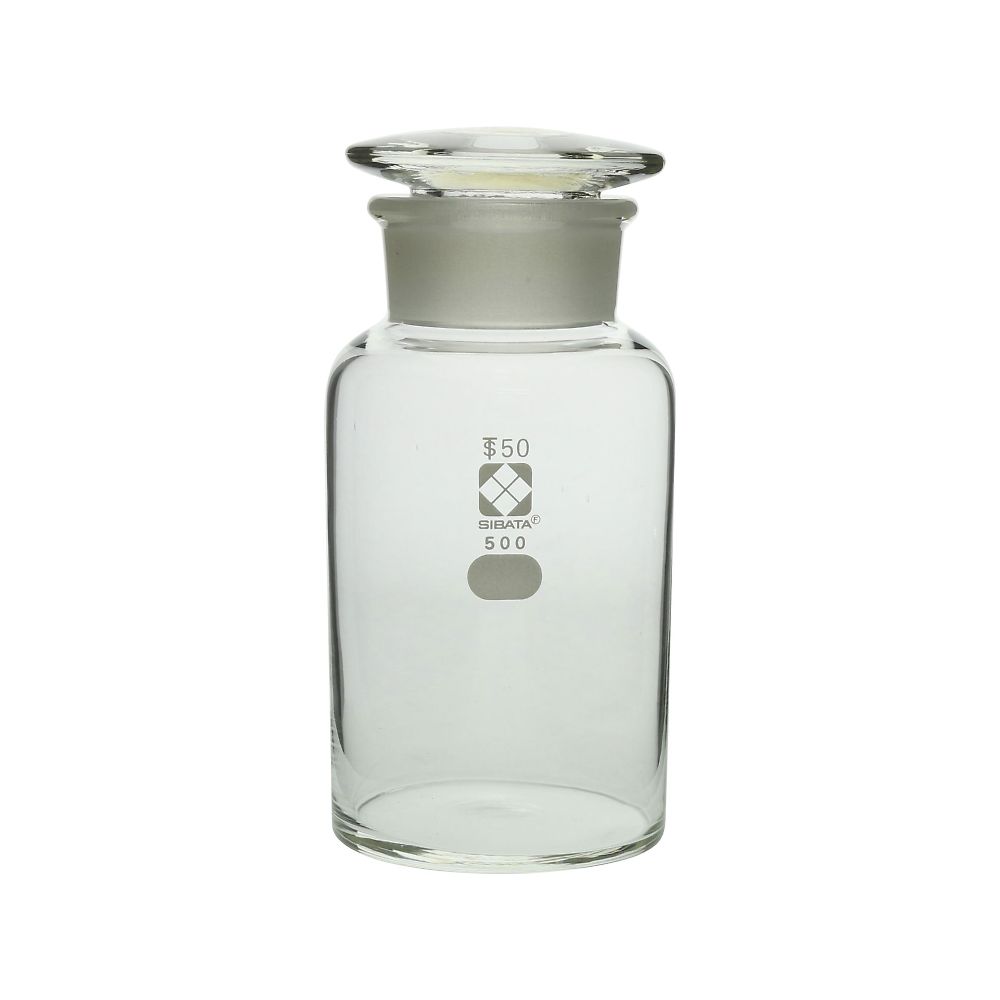 共通摺合わせ広口試薬瓶 白色 500mL 1本