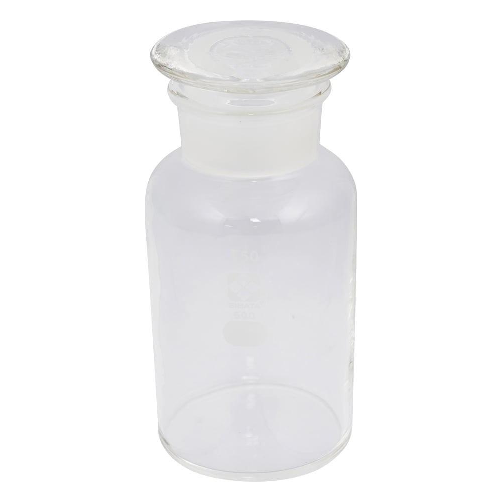 共通摺合わせ広口試薬瓶 白色 500mL 1本