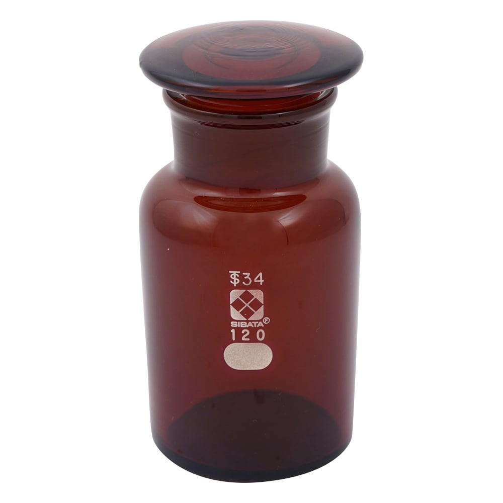 공통 슬라이딩 광구 시약병 다갈색 120mL 1개