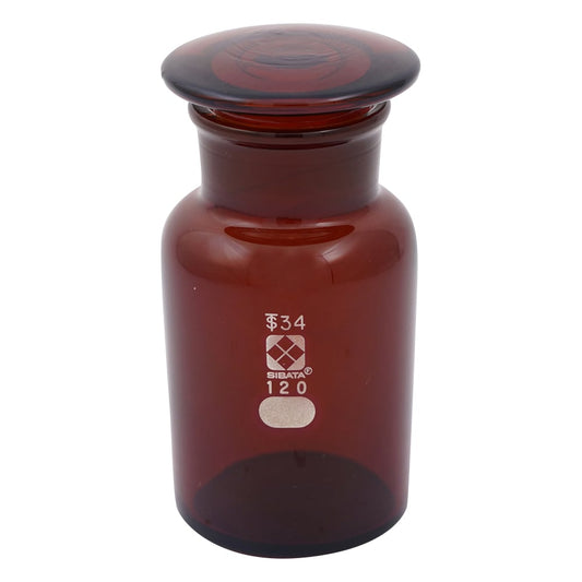 Common wide-mouth reagent bottle, brown, 120mL, 1 bottle