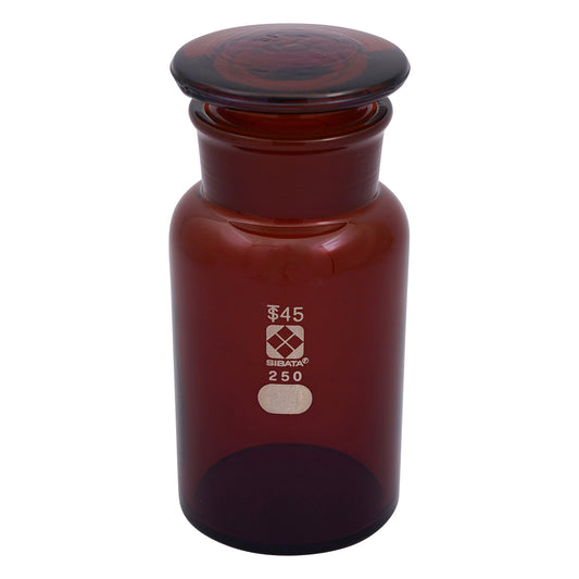 Common wide-mouthed reagent bottle, brown, 250mL, 1 bottle