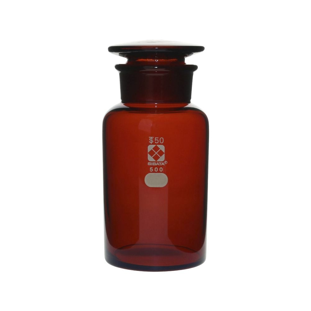 Common wide-mouth reagent bottle, brown, 500mL, 1 bottle