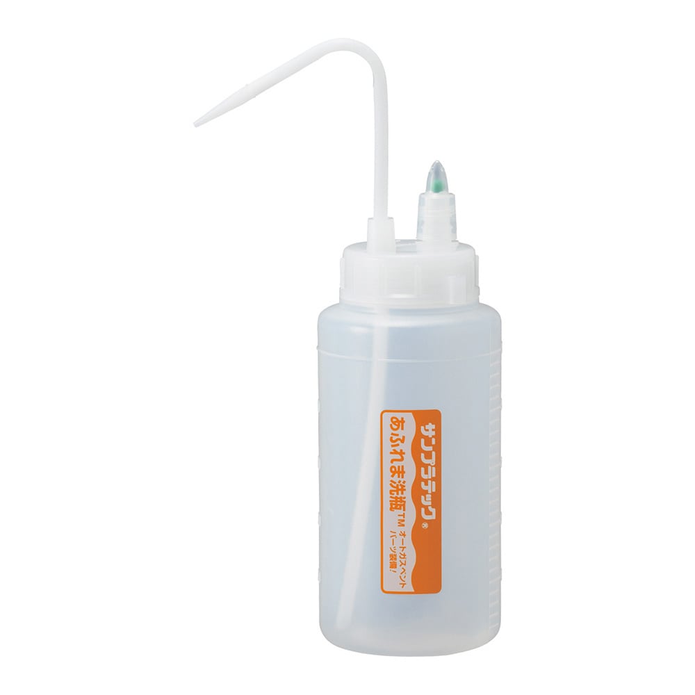 Washing bottle with drip prevention valve, overflow washing bottle, 500mL, 1 piece