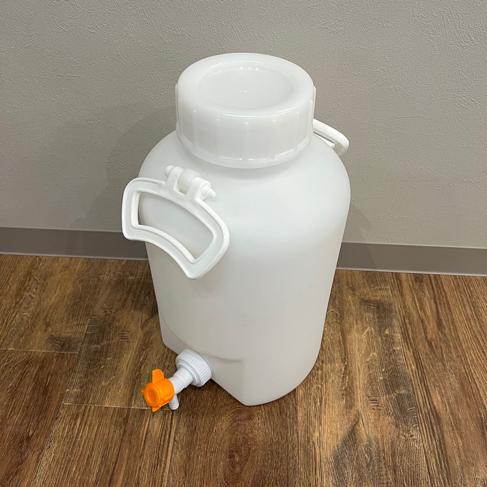 Handy bottle with stopcock, 10L, wide mouth, chemical-resistant cock, 1 piece