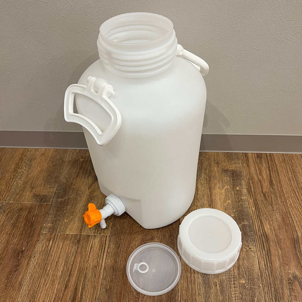 Handy bottle with stopcock, 10L, wide mouth, chemical-resistant cock, 1 piece