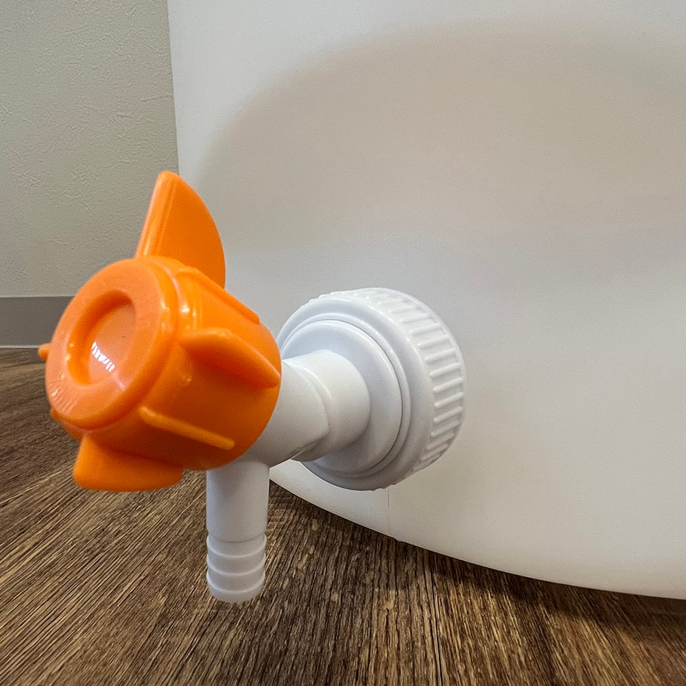 Handy bottle with stopcock, 10L, wide mouth, chemical-resistant cock, 1 piece