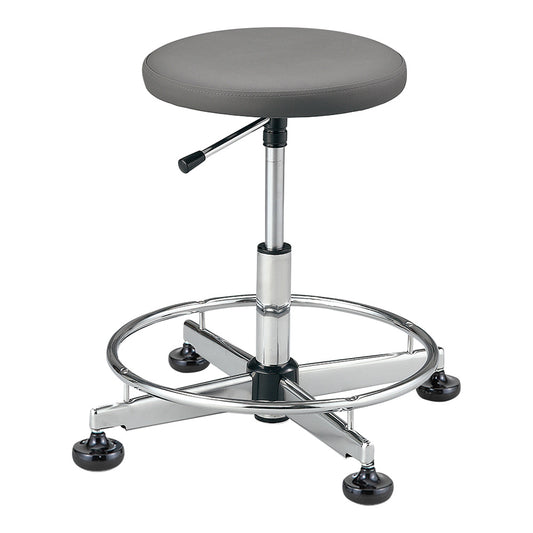 Cleanroom antistatic chair (fixed legs, Class 100 compliant) Black with leg ring CR-84BT 1 pc