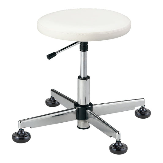 Cleanroom antistatic chair (fixed legs, Class 100 compliant) White, no leg ring, CR-83WT, 1 piece