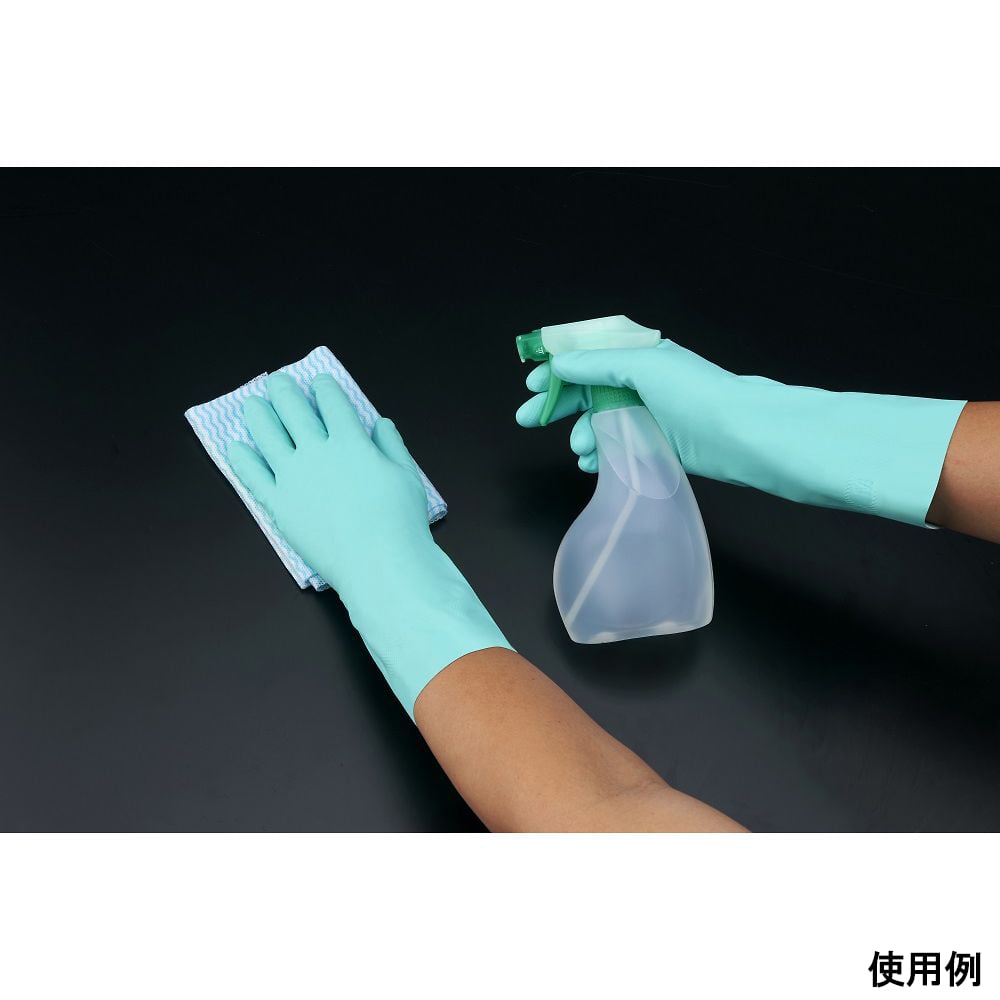 니트릴 고무 장갑 중후한 M 그린 139-MG 1쌍