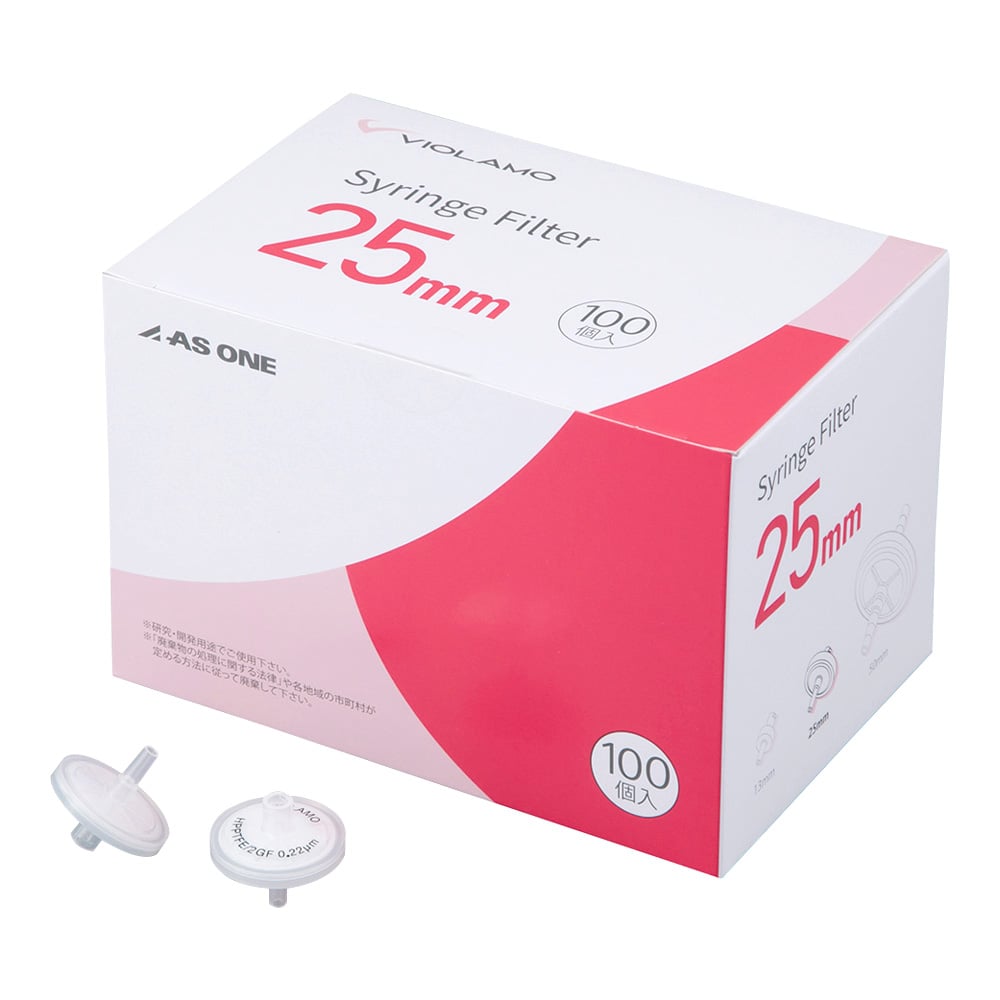 비오라모시린지필터(소수성 PTFE) 0.22μm φ25mm 1상자(100개입) PTFE025S022O 1상자(100개입)