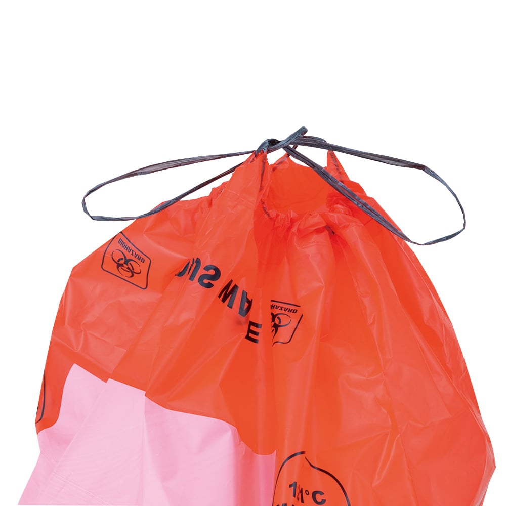 Biohazard Trash Can (BowTie™) Replacement Bags 45-60L 1 bag (100 pieces) A8001R 1 bag (100 pieces)