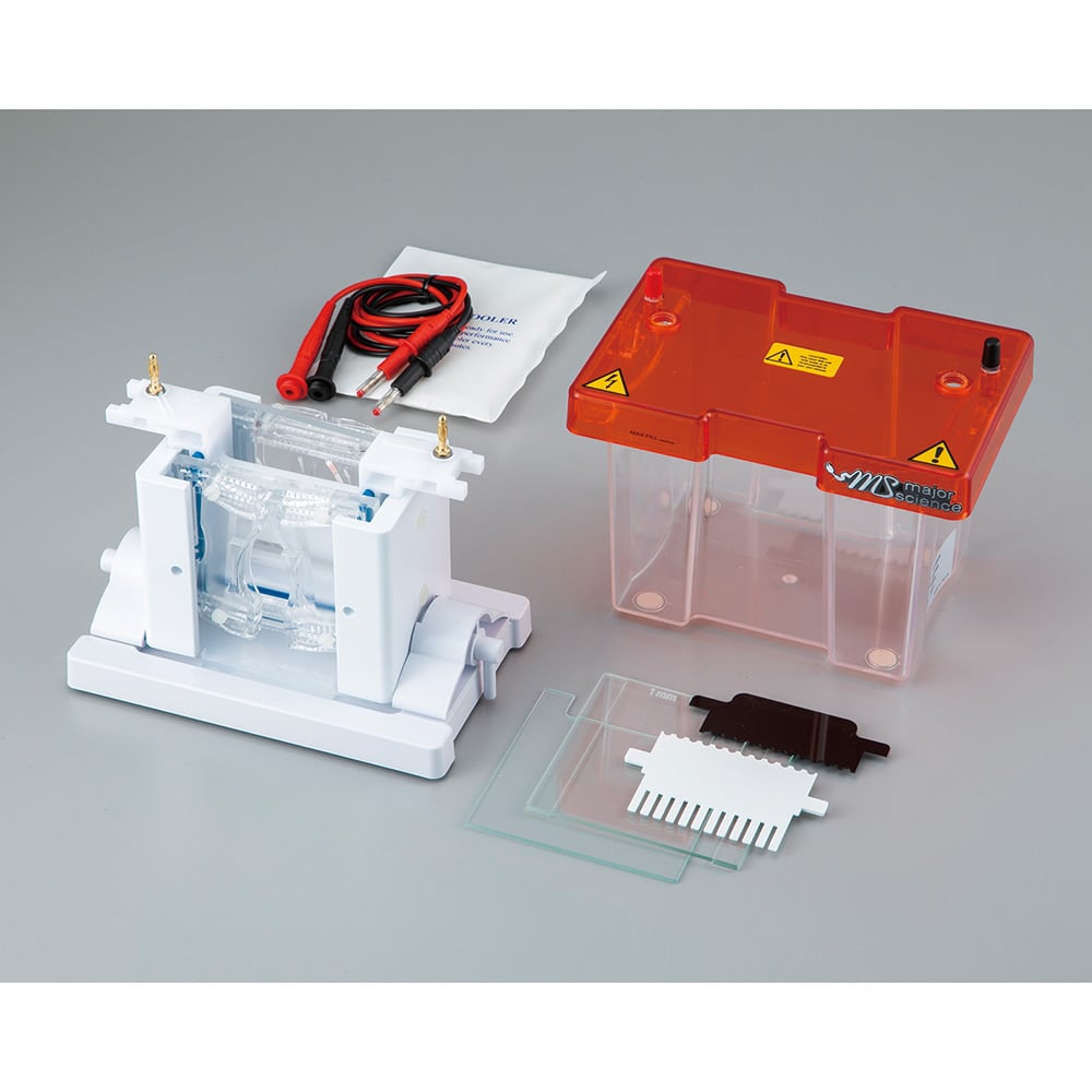 Acrylamide gel electrophoresis tank, electrophoresis tank and gel maker set MV-10DSYS 1 set