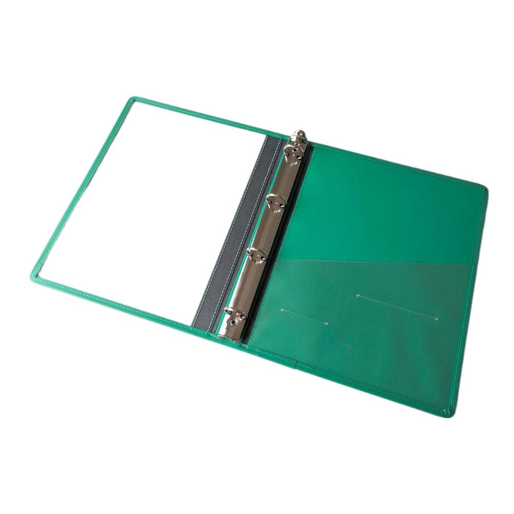 カルテブック（クリアータイプ） A4 4穴 グリーン 背幅40mm　SKC-440-4GR 1冊