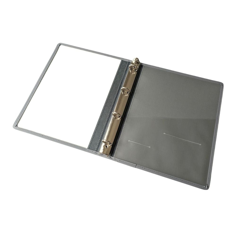 カルテブック（クリアータイプ） A4 4穴 グレー 背幅40mm　SKC-440-4GL 1冊