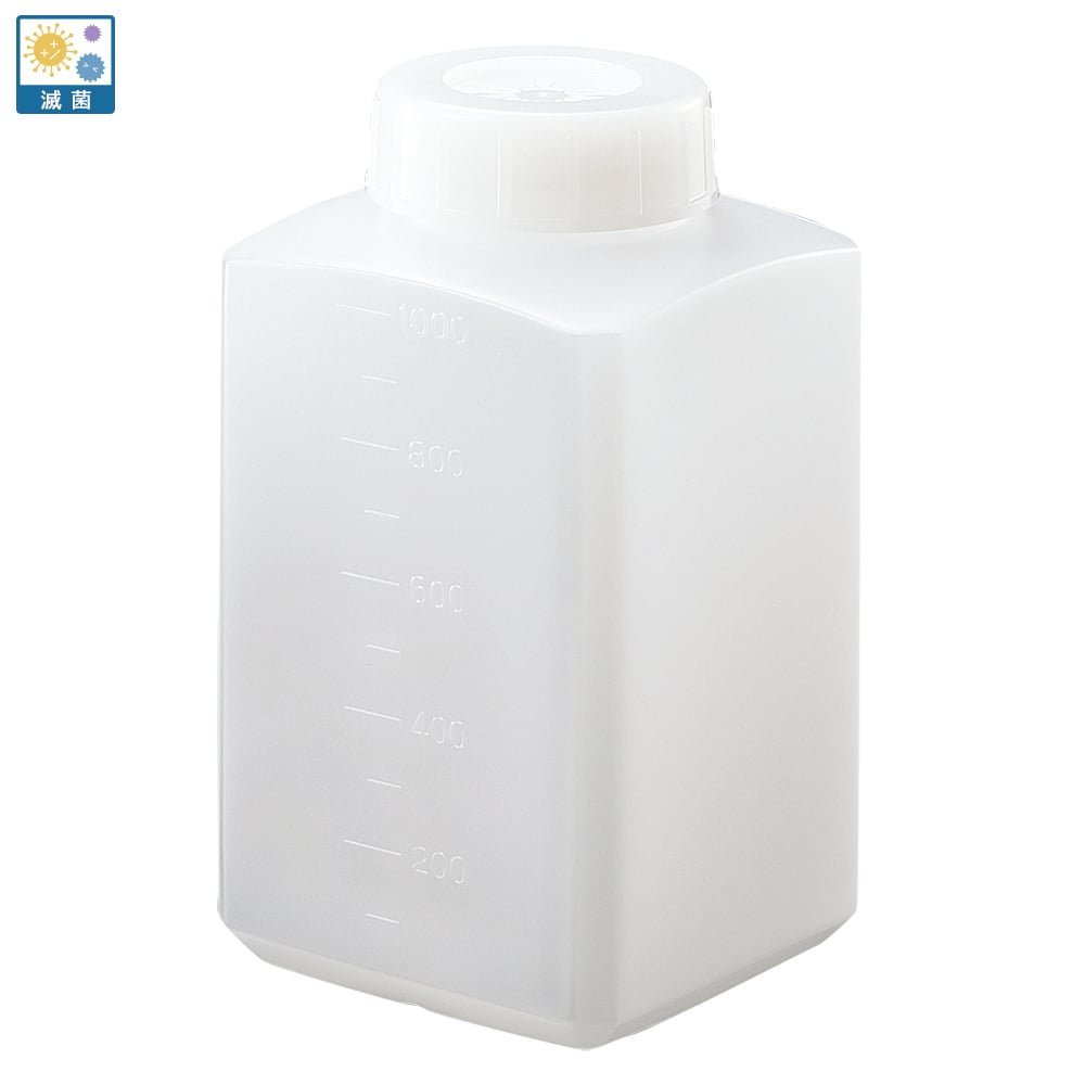 iBoy PE square bottle, 1L, sterilized, 1 bottle