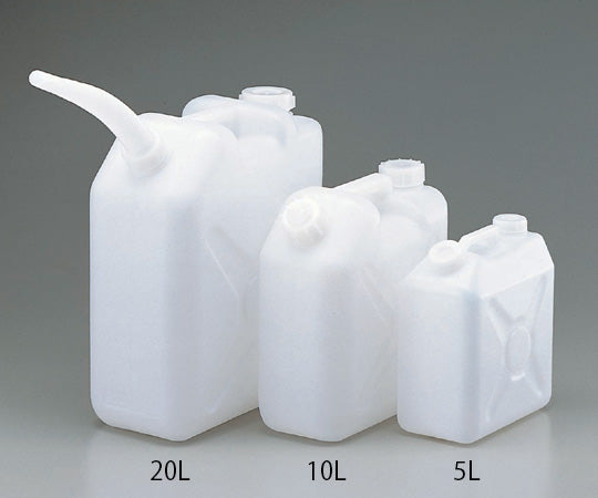 Square bottle (with nozzle, HDPE) 10L x 1