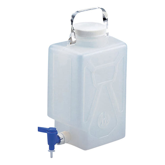 Nalgene Square Bottle with Stopcock (PP) 2321 2 Gallon/9L 2321-0020JP 1pc