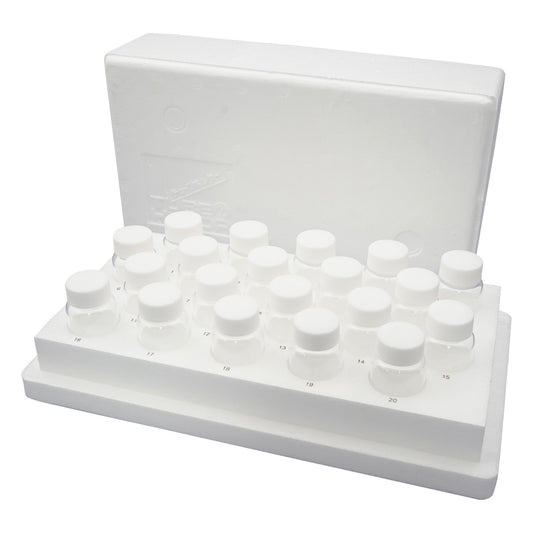 Screw vial with holder, 30mL, 20 bottles, 1 box (20 bottles)