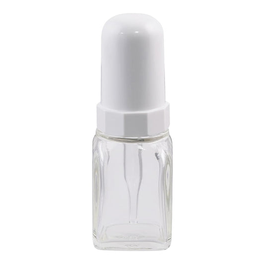 スポイド瓶(角型ガラス製)　30mL　透明 1本