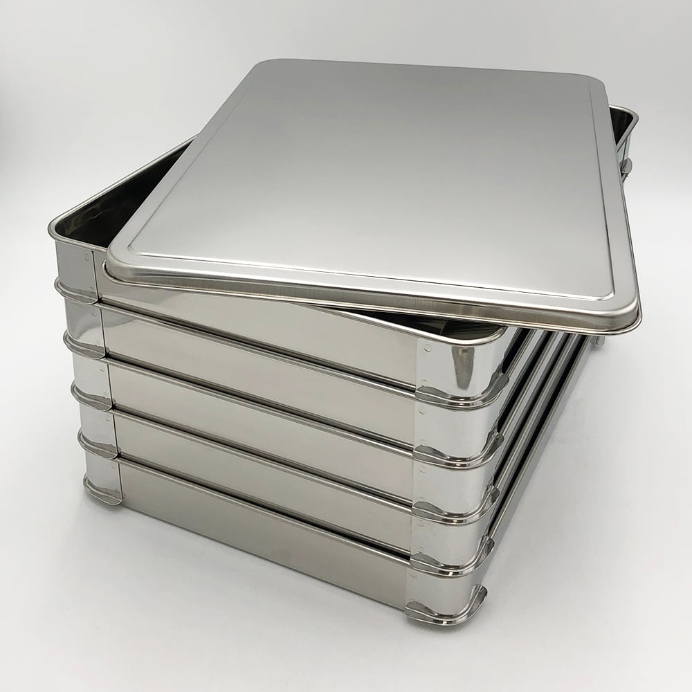 積重ね式ステンバット　5.0L　（5段フタ付）　大　410×310×230mm 1個