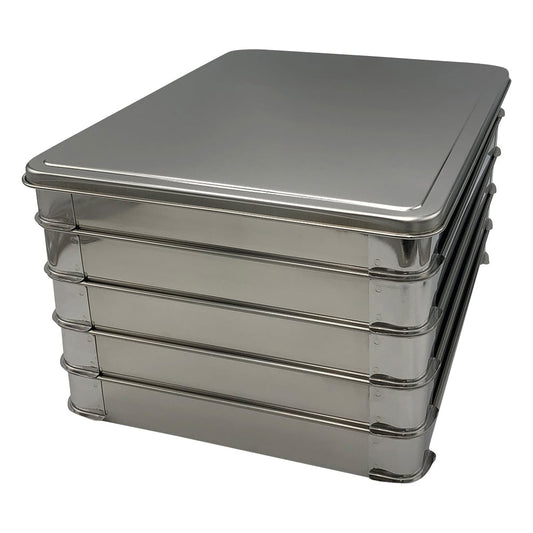 積重ね式ステンバット　5.0L　（5段フタ付）　大　410×310×230mm 1個