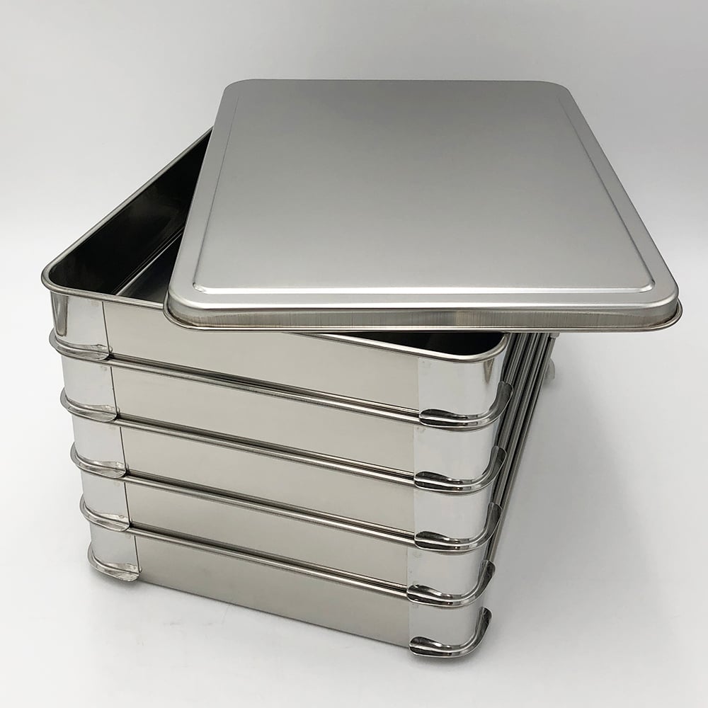 積重ね式ステンバット　3.5L　（5段フタ付）　小　345×265×224mm 1個