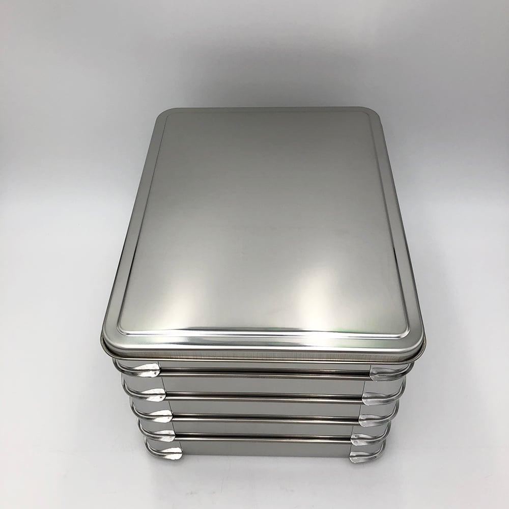 積重ね式ステンバット　3.5L　（5段フタ付）　小　345×265×224mm 1個