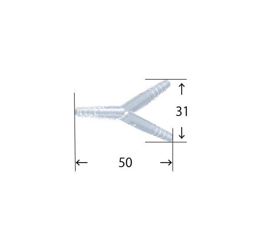PPチューブジョイント　Y型　φ3～5.5mm　10個入　PY-S 1袋(10個入)