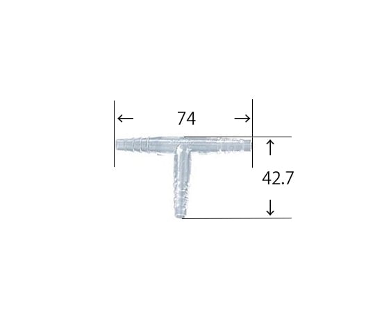 PPチューブジョイント　T型　φ5～9mm　10個入　PT-M 1袋(10個入)