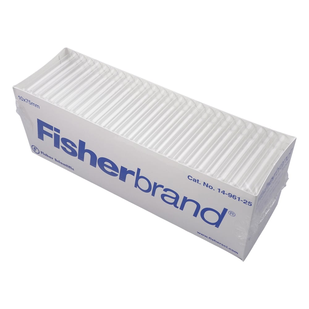 直口硼珪酸ガラスチューブ φ10×75mm 1ケース（250本×4箱入）　14-961-25 1ケース(250本×4箱入)