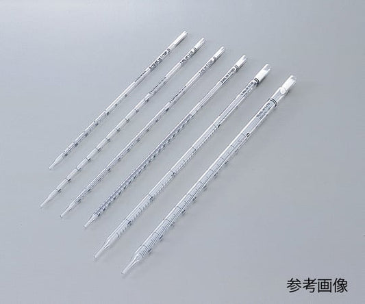 Disposable borosilicate glass pipette, regular length (with cotton plug, sterilized), 2mL, graduation 0.01ml, 13-678-27D, 1 box (125 pieces x 4 boxes)